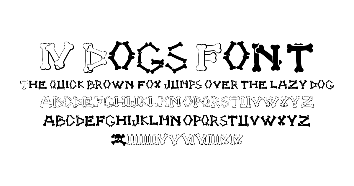 4 Dogs Font preview