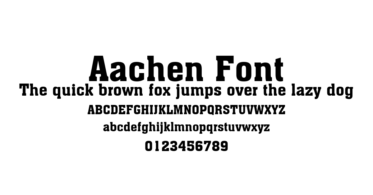 Aachen Font preview
