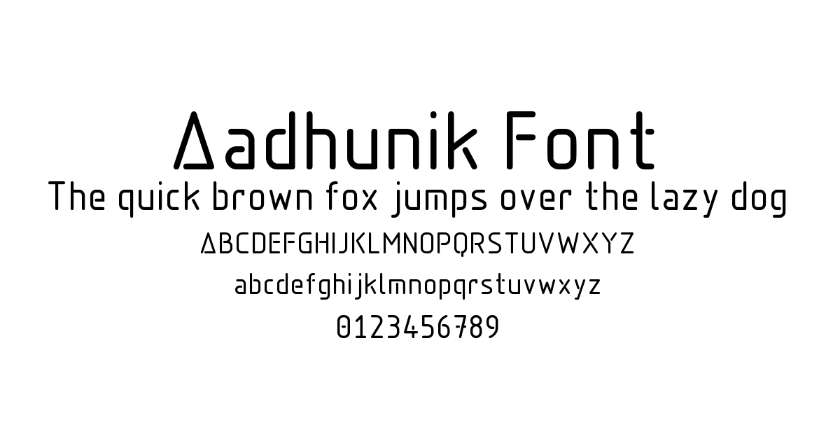 Aadhunik Font font preview
