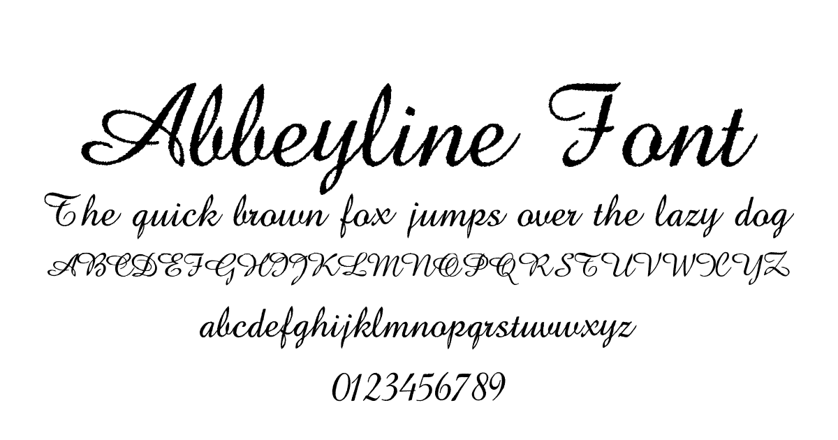 Abbeyline Font font preview