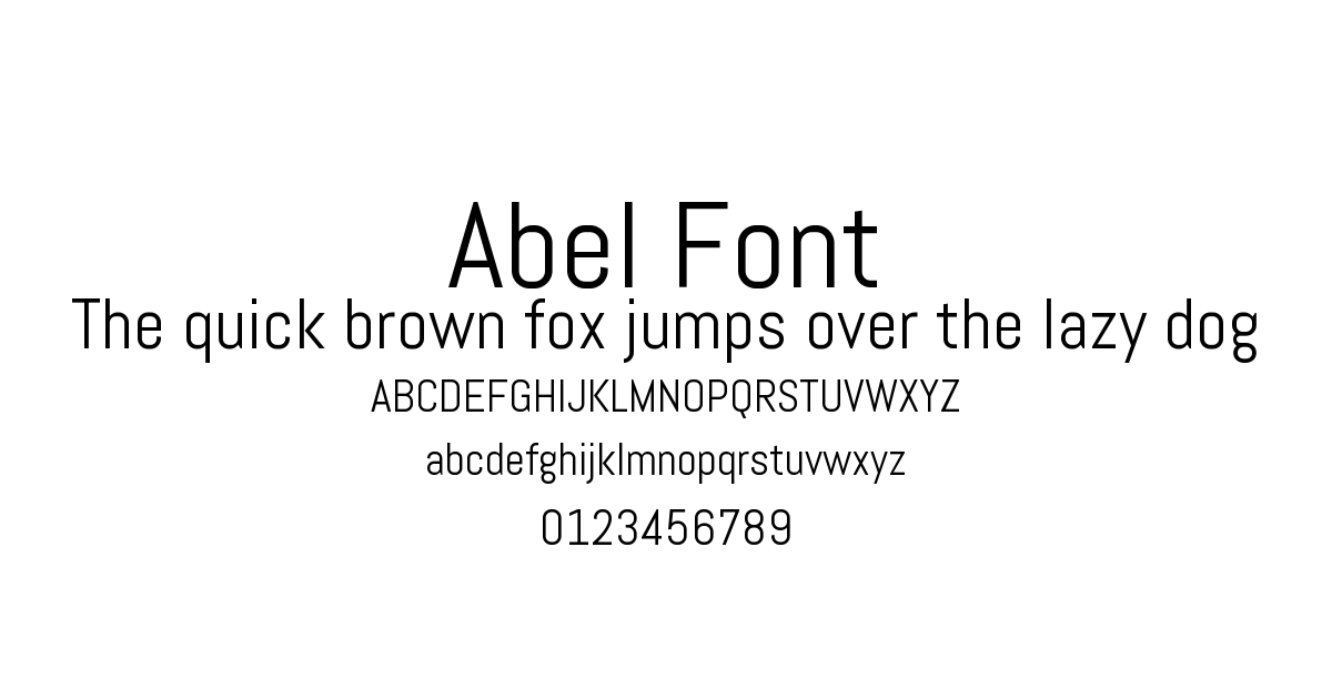 Abel Font font preview