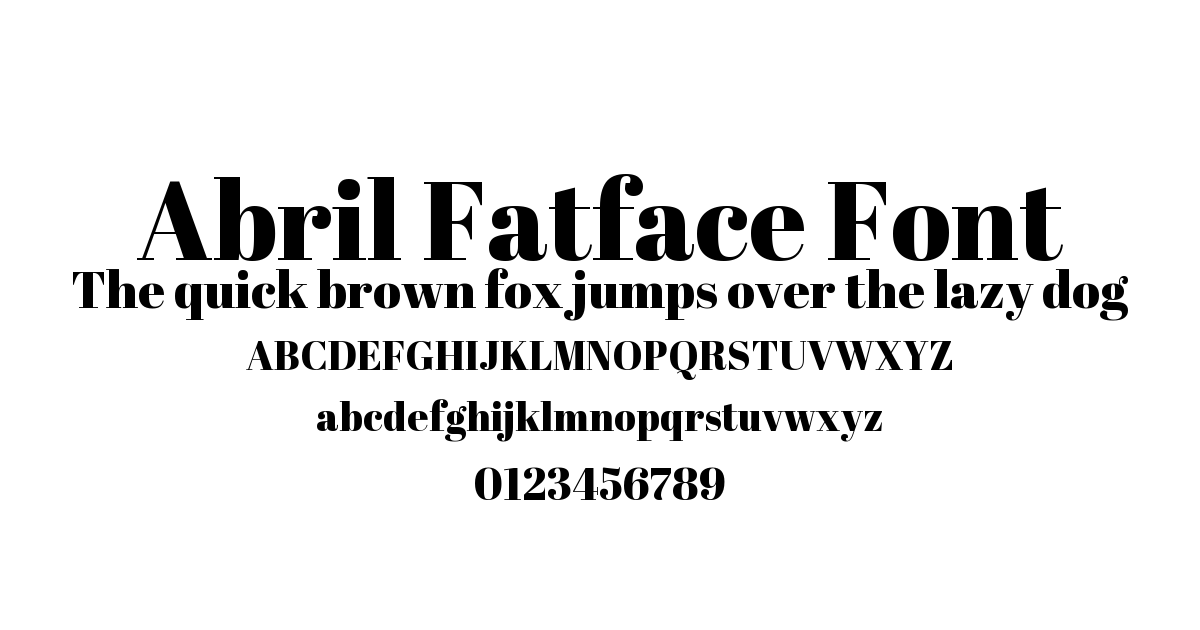 Abril Fatface Font preview