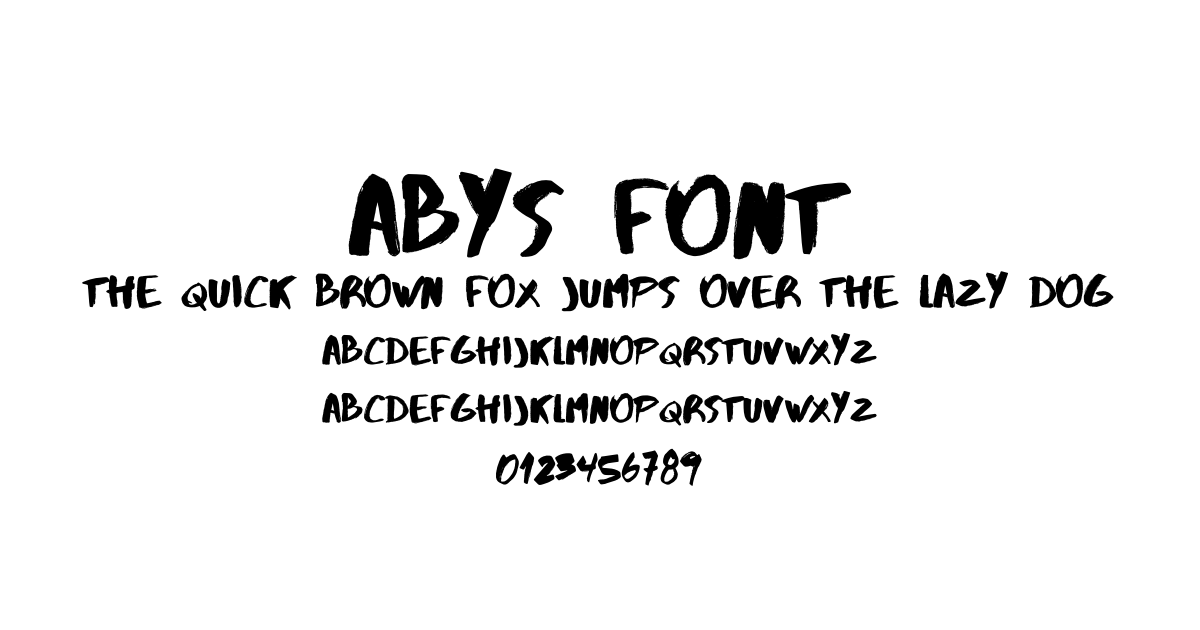 Abys Font preview