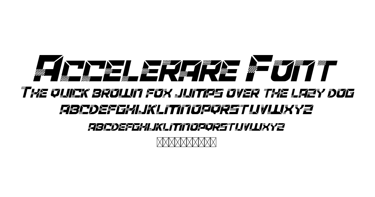 Accelerare Font preview