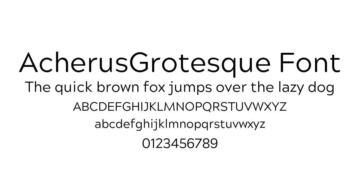 AcherusGrotesque Font font preview