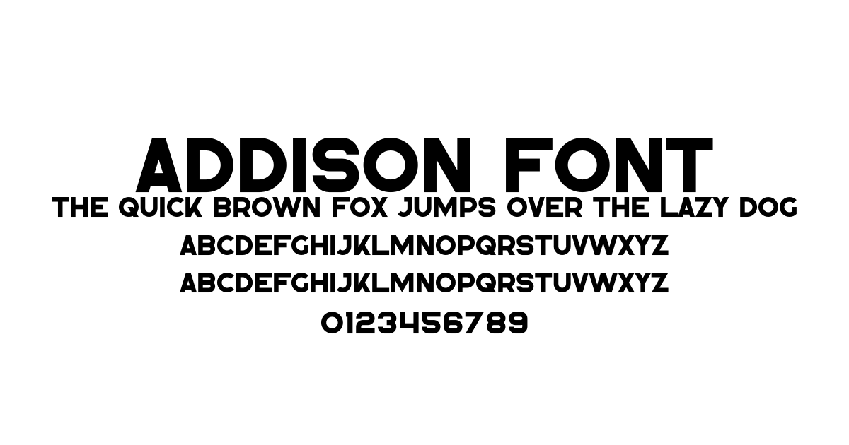 Addison Font font preview