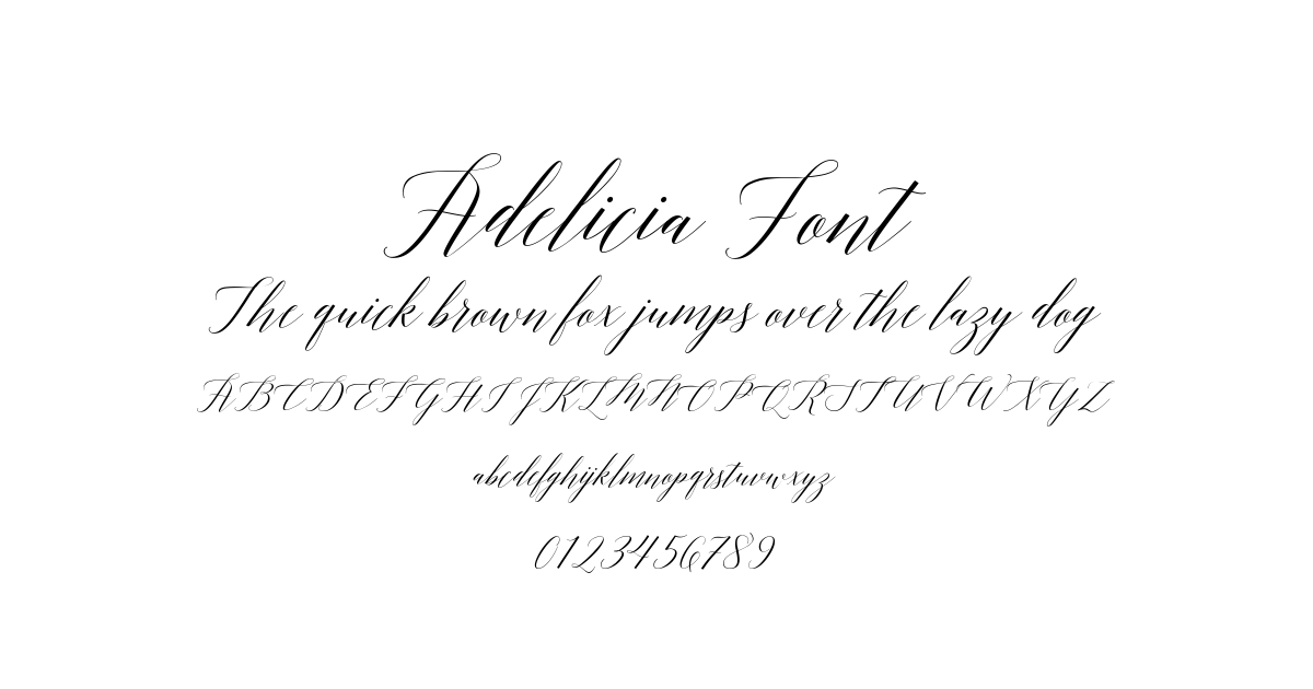 Adelicia Font font preview