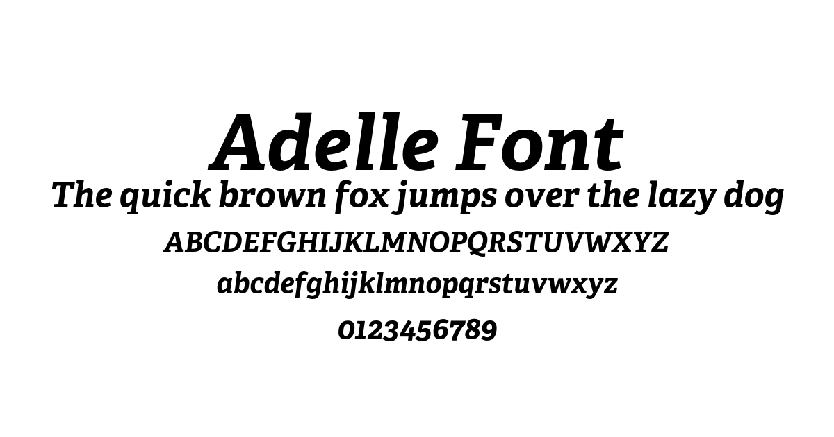 Adelle Font font preview