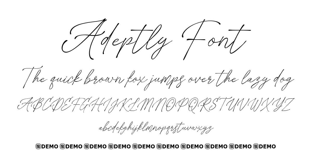 Adeptly Font font preview