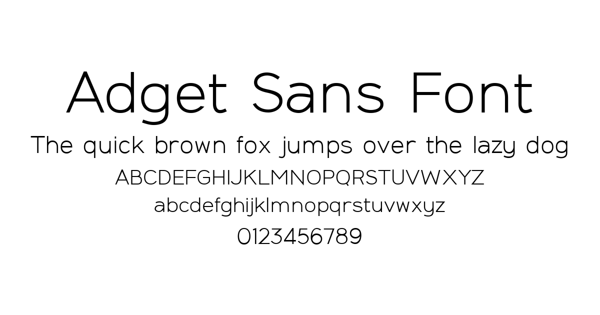 Adget Sans Font font preview