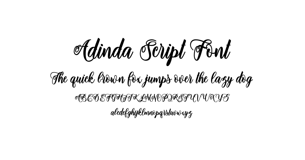 Adinda Script Font font preview