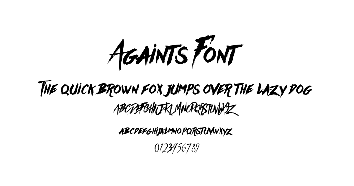 Againts Font preview