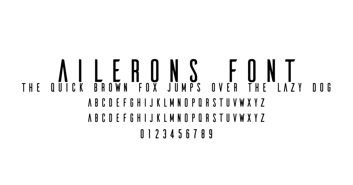 Ailerons Font font preview