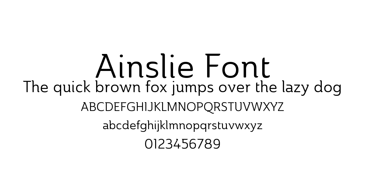 Ainslie Font preview