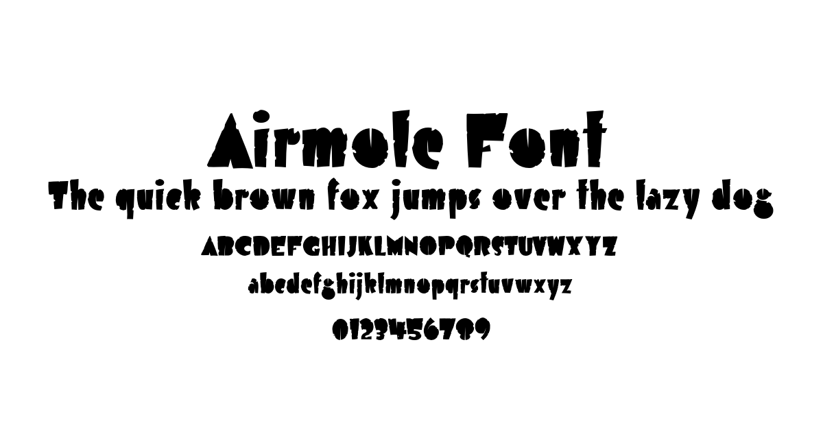 Airmole Font preview