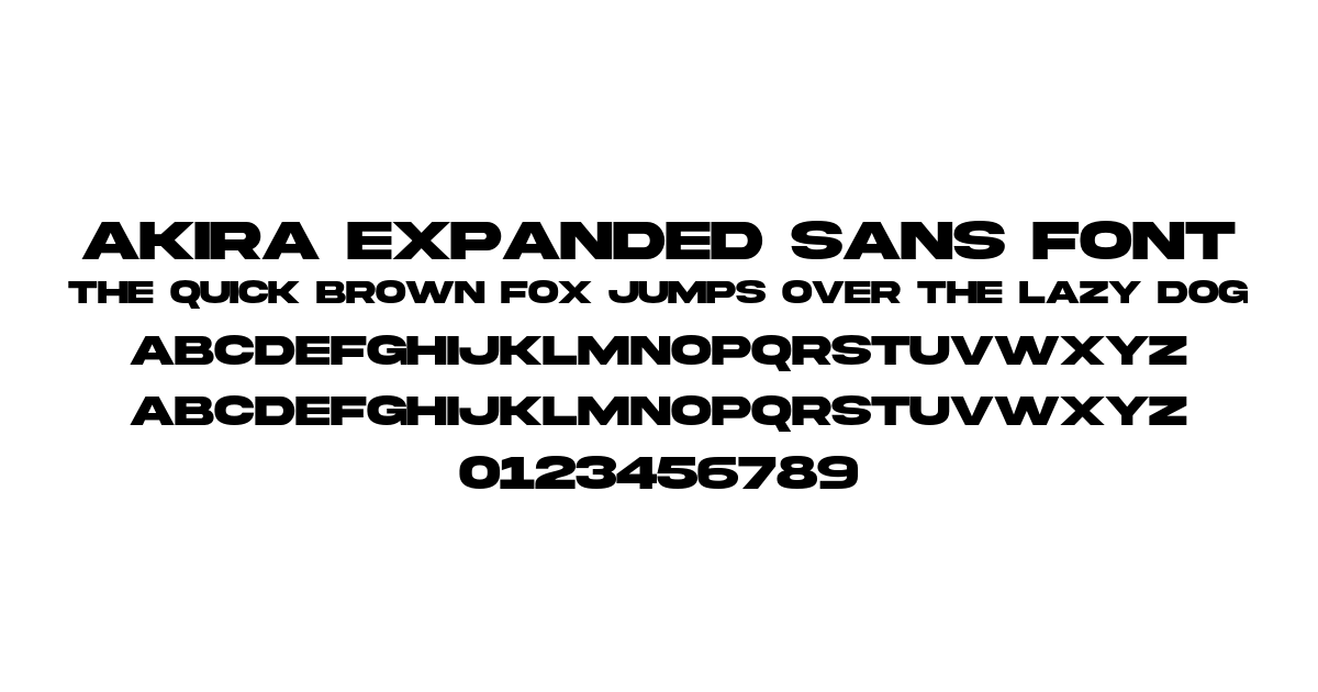 Akira Expanded Sans Font font preview