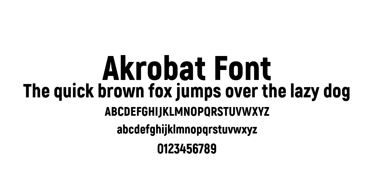 Akrobat Font font preview