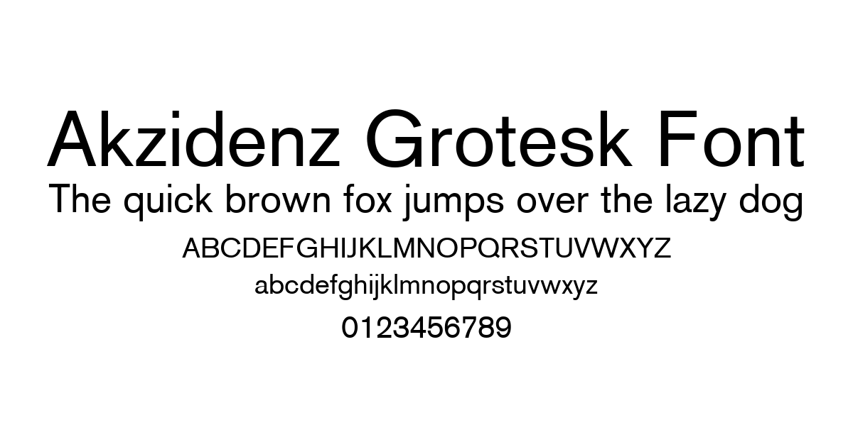 Akzidenz Grotesk Font font preview