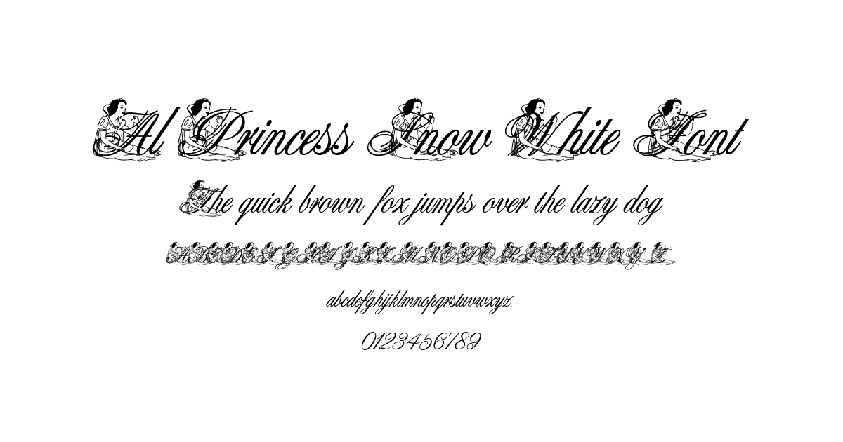 Al Princess Snow White Font preview