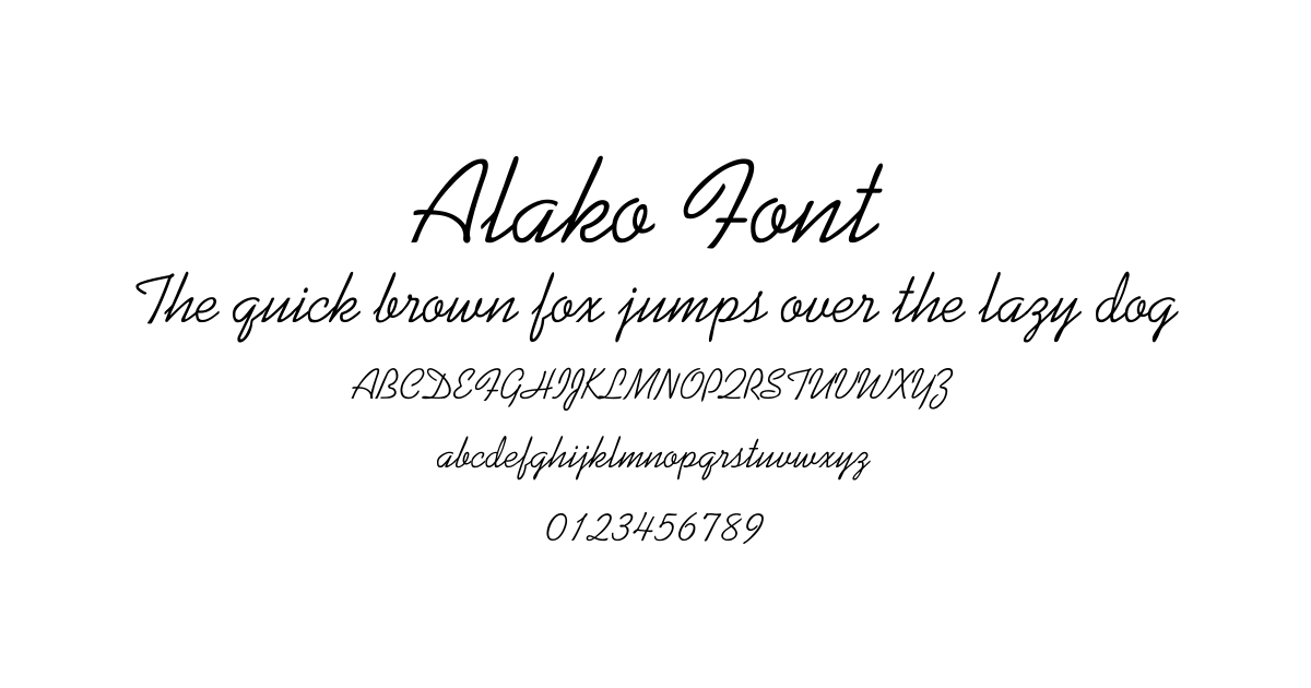 Alako Font font preview
