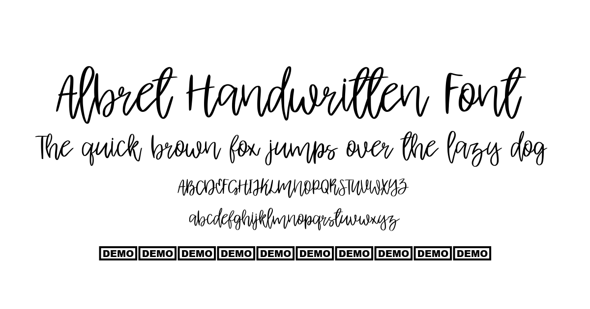 Albret Handwritten Font font preview