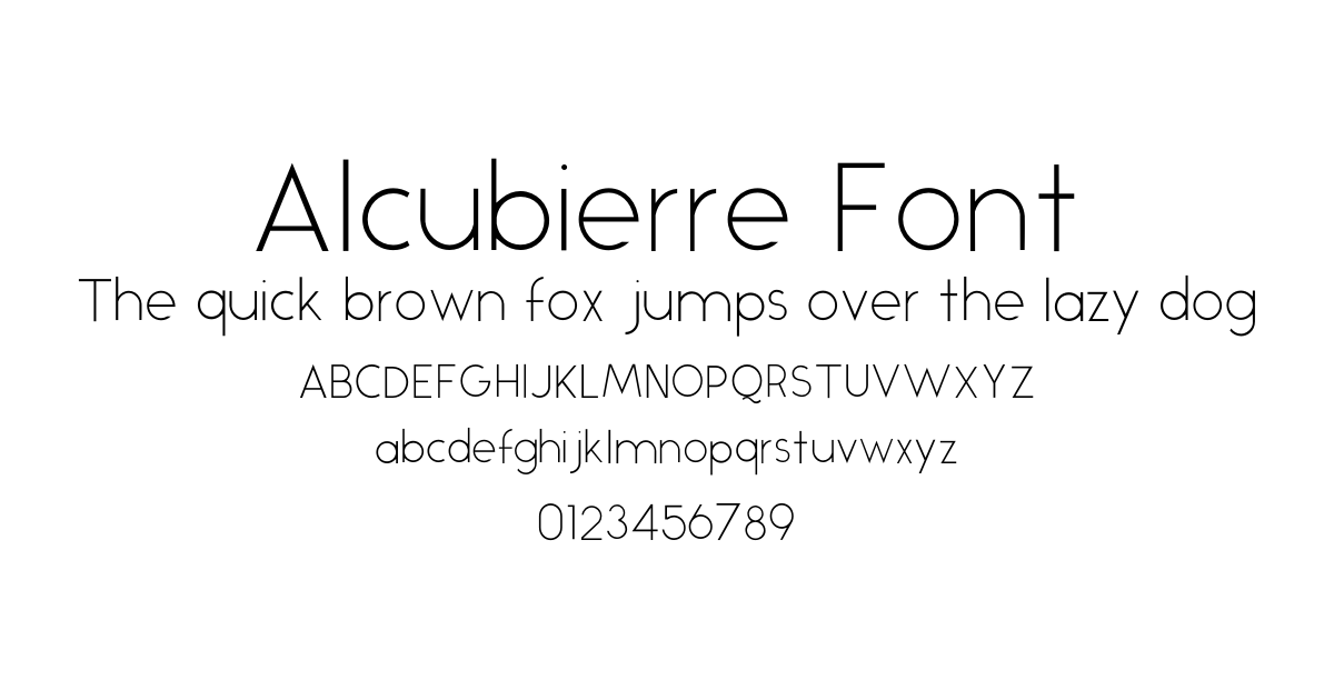 Alcubierre Font font preview