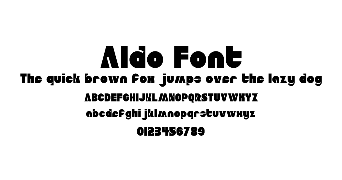 Aldo Font preview
