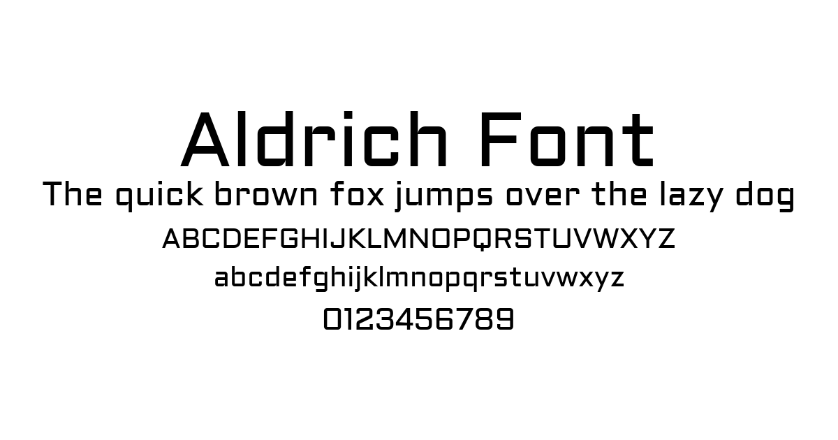 Aldrich Font font preview