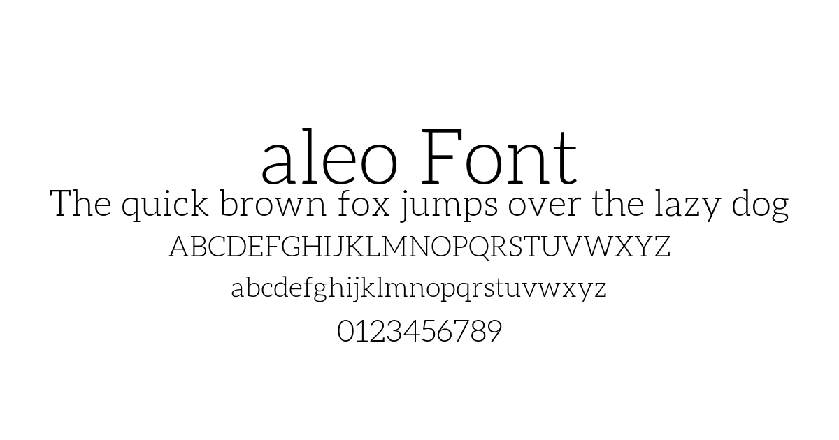aleo Font font preview