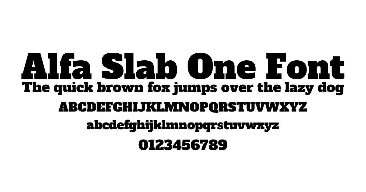 Alfa Slab One Font preview