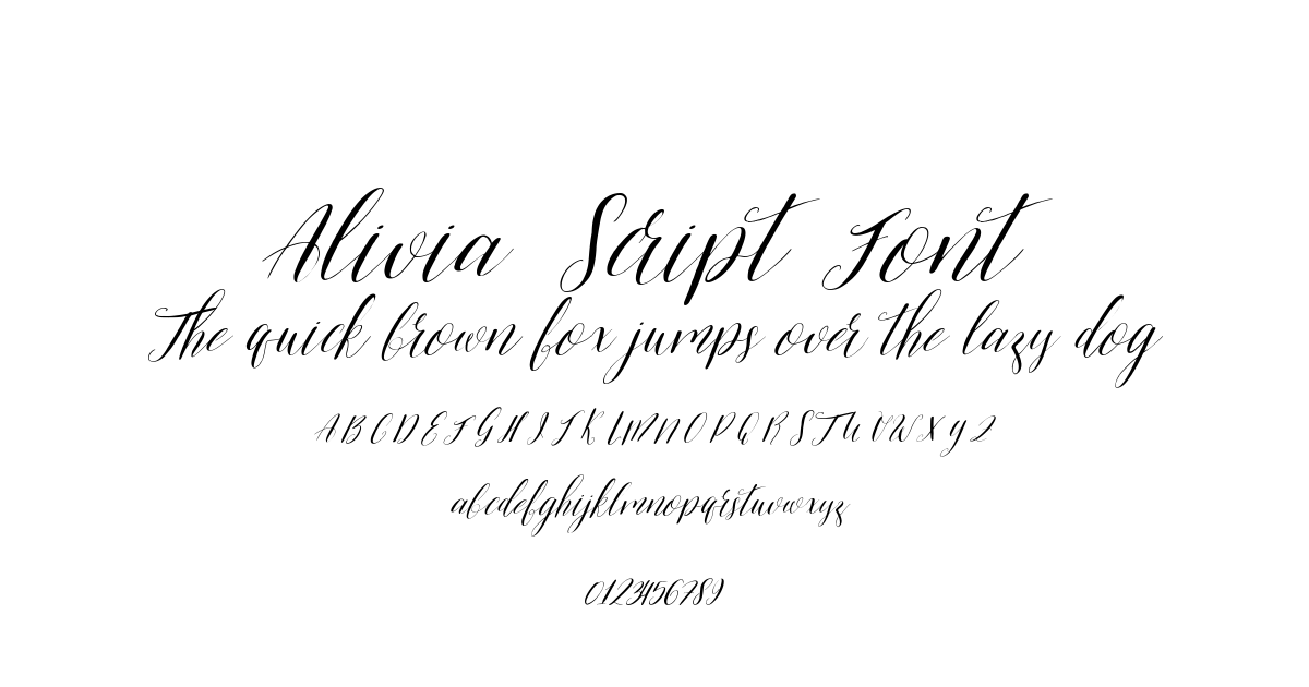Alivia Script Font font preview