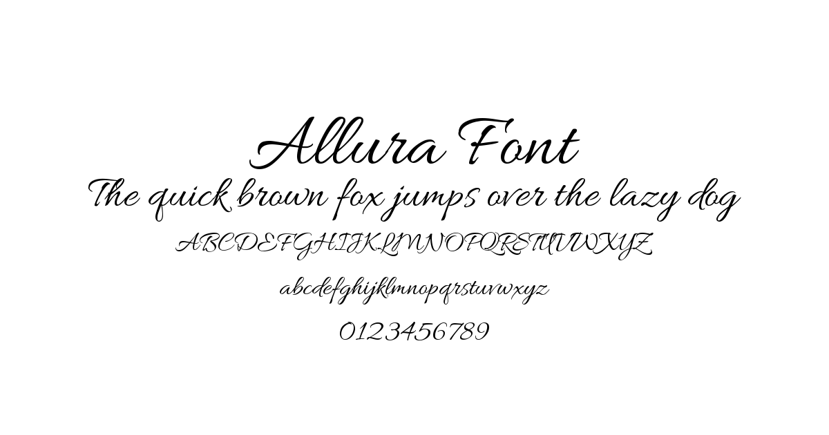 Allura Font preview