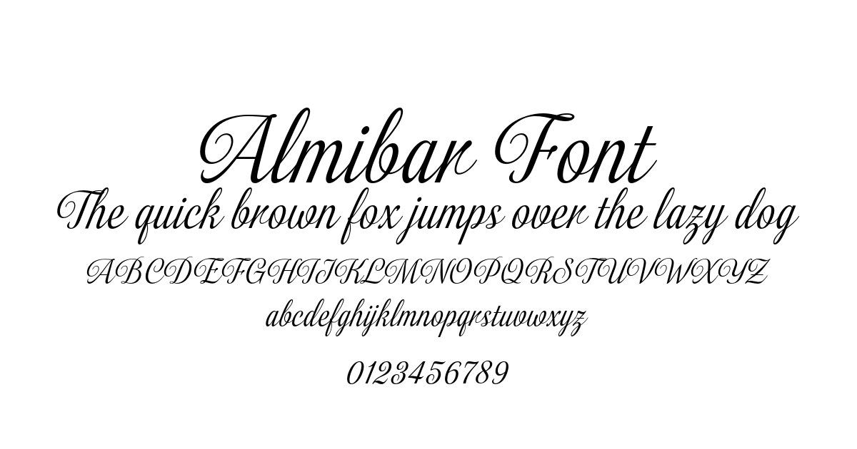 Almibar Font font preview