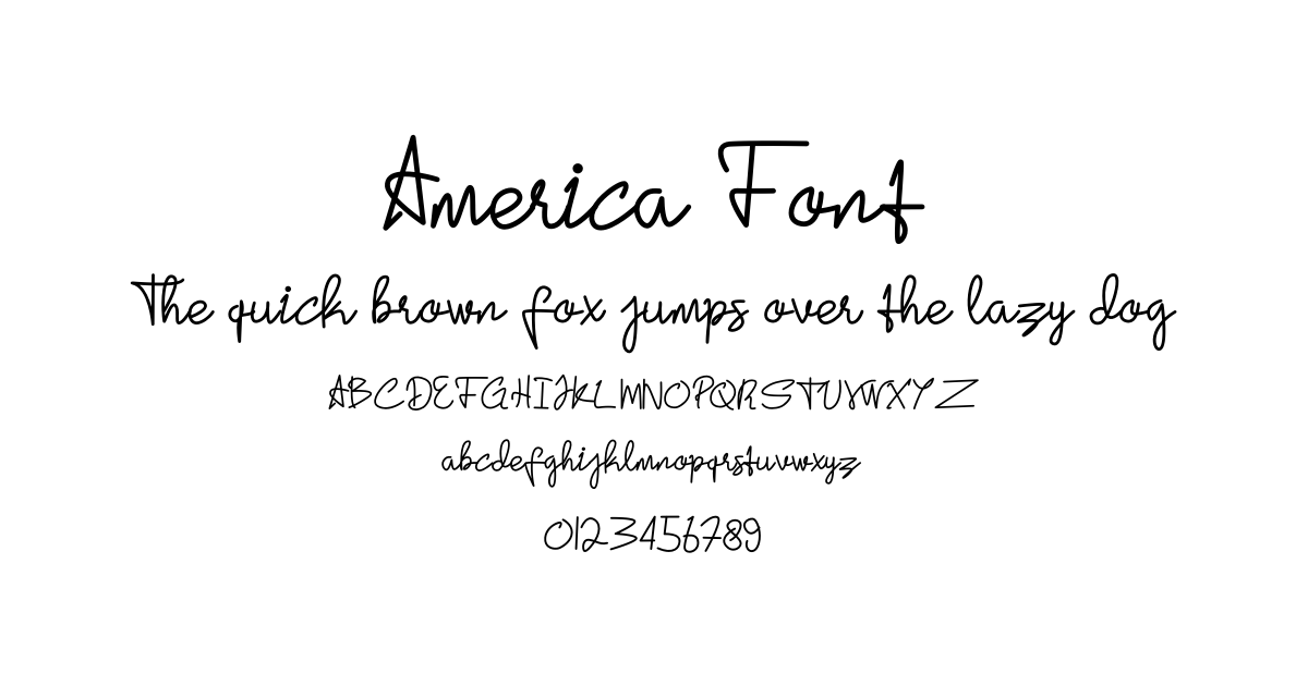 America Font font preview