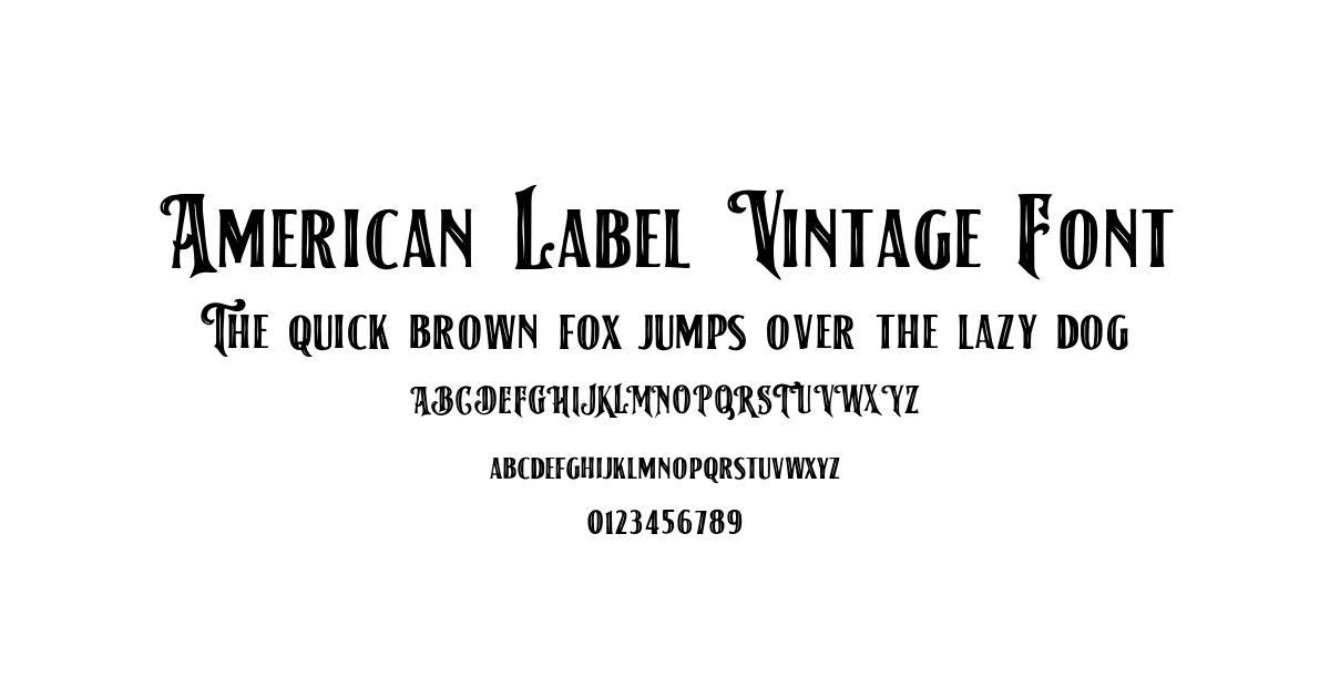 American Label Vintage Font preview