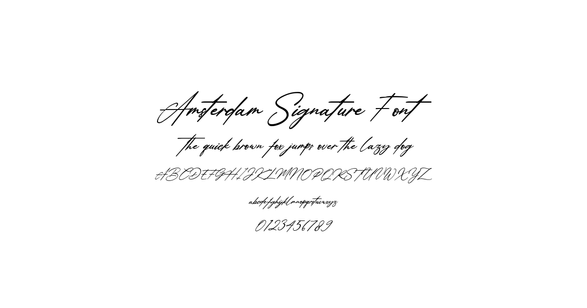 Amsterdam Signature Font preview