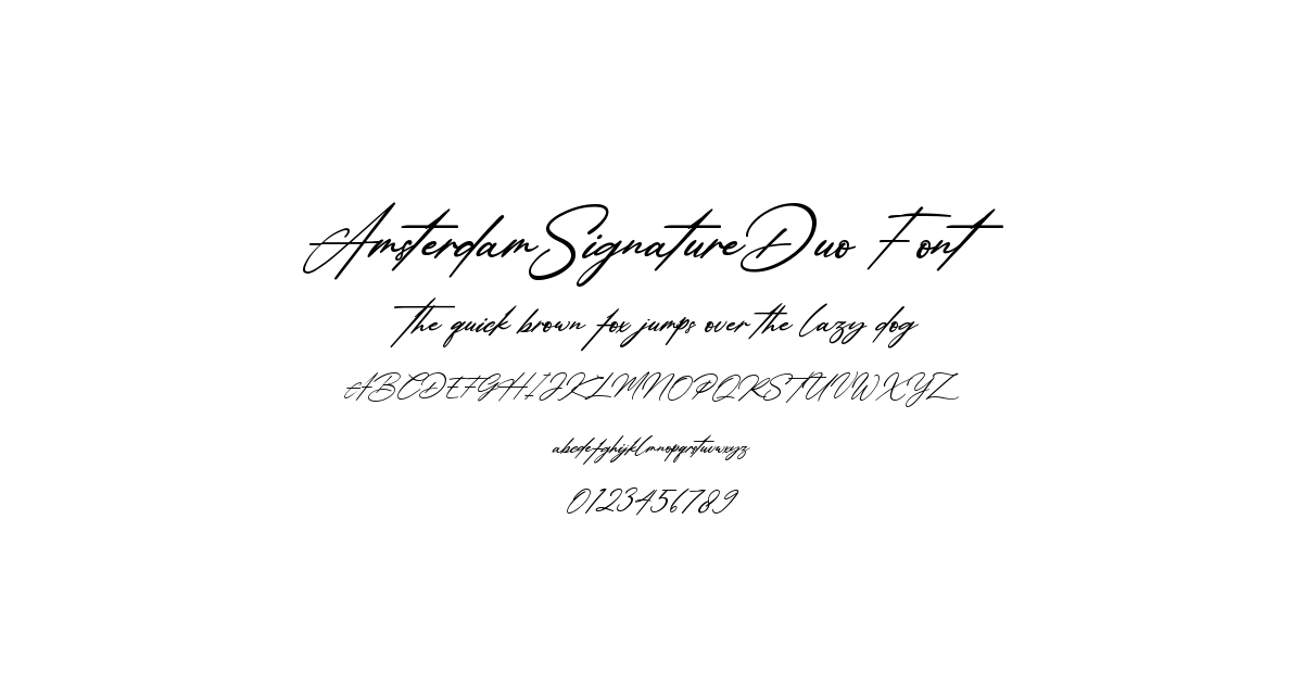 AmsterdamSignatureDuo Font font preview