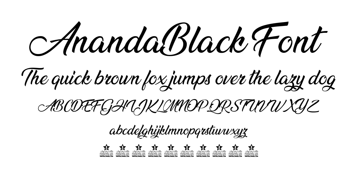 AnandaBlack Font font preview