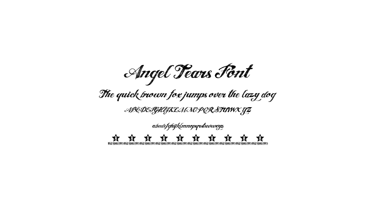 Angel Tears Font font preview