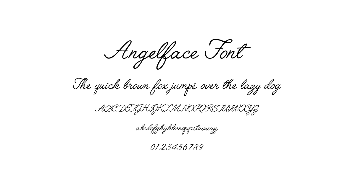 Angelface Font preview