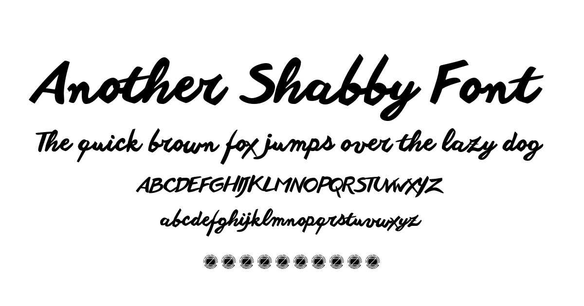 Another Shabby Font preview