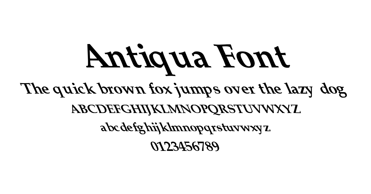 Antiqua Font preview