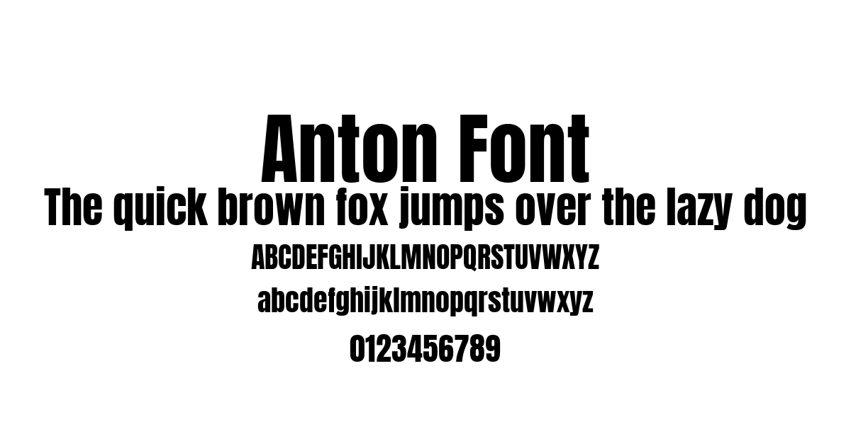 Anton Font font preview