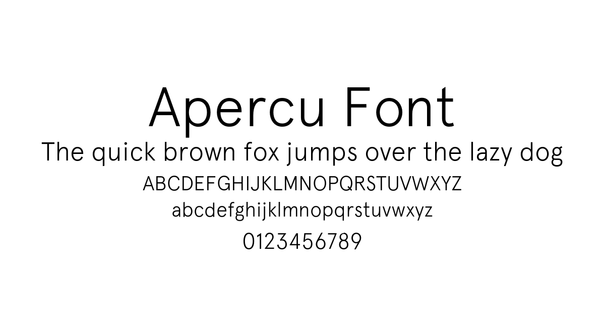 Apercu Font font preview