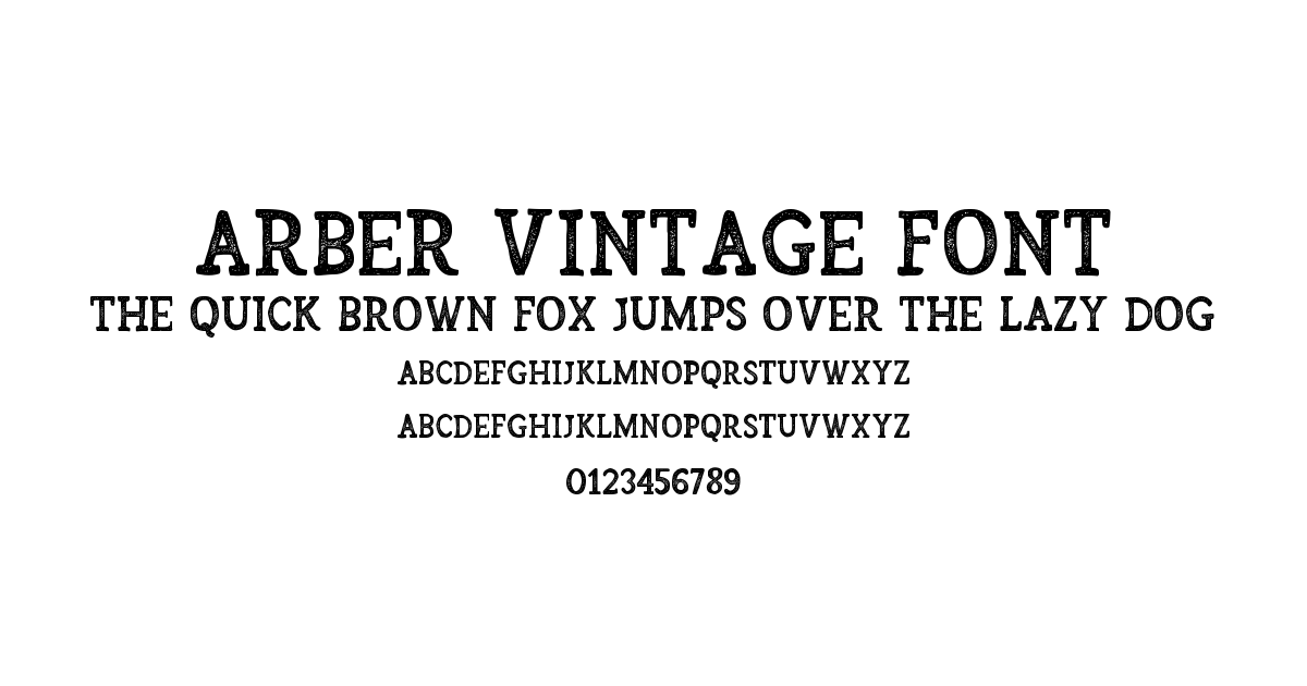 Arber Vintage Font preview