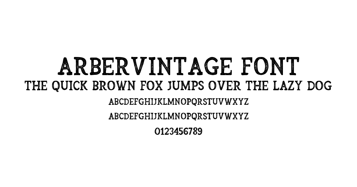 ArberVintage Font preview