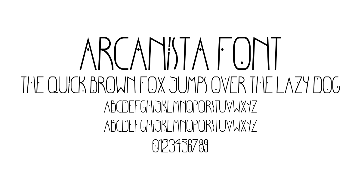 Arcanista Font preview