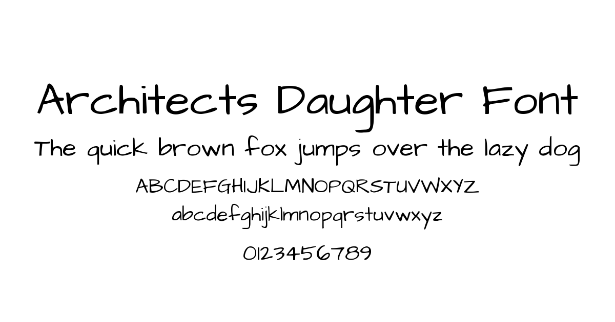 Architects Daughter Font preview