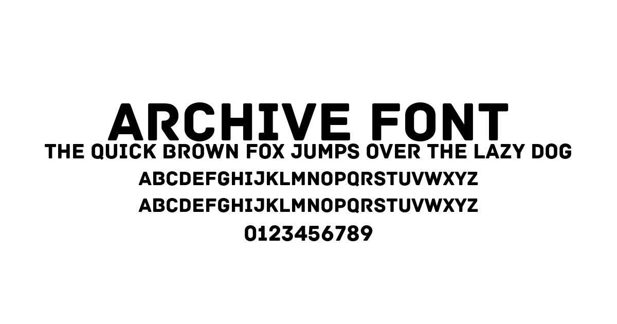 Archive Font preview