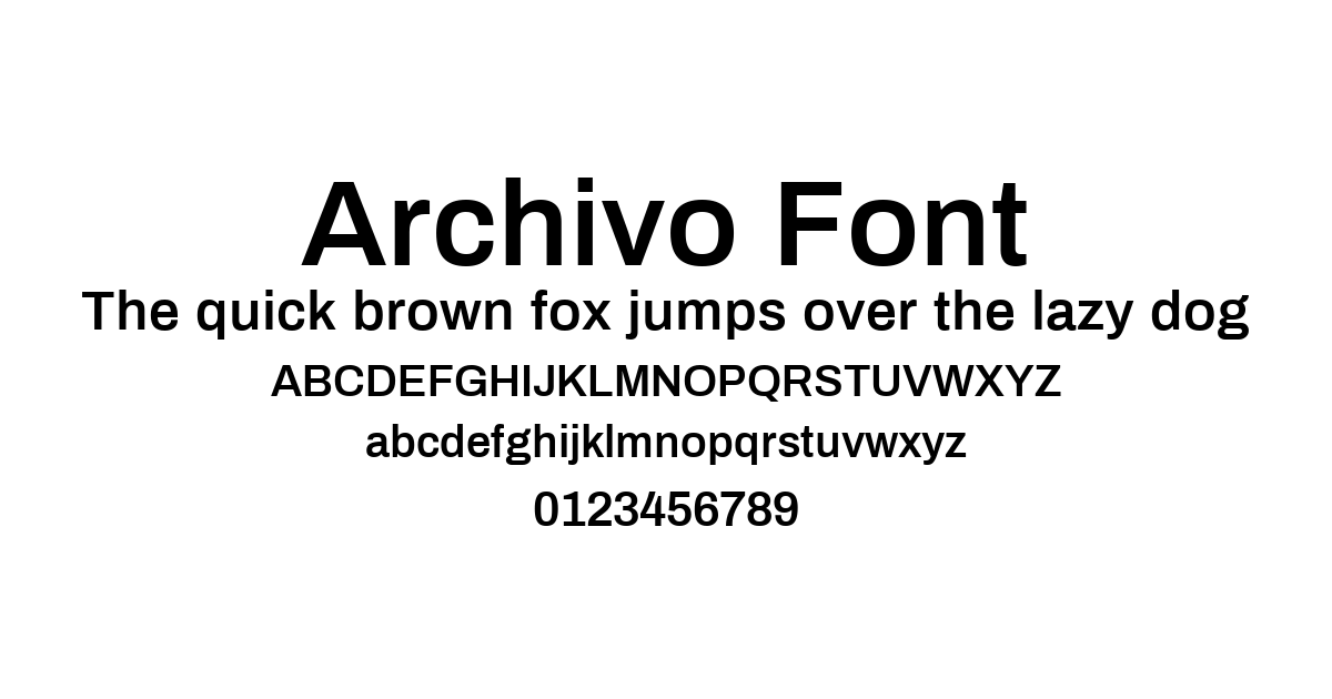 Archivo Font preview